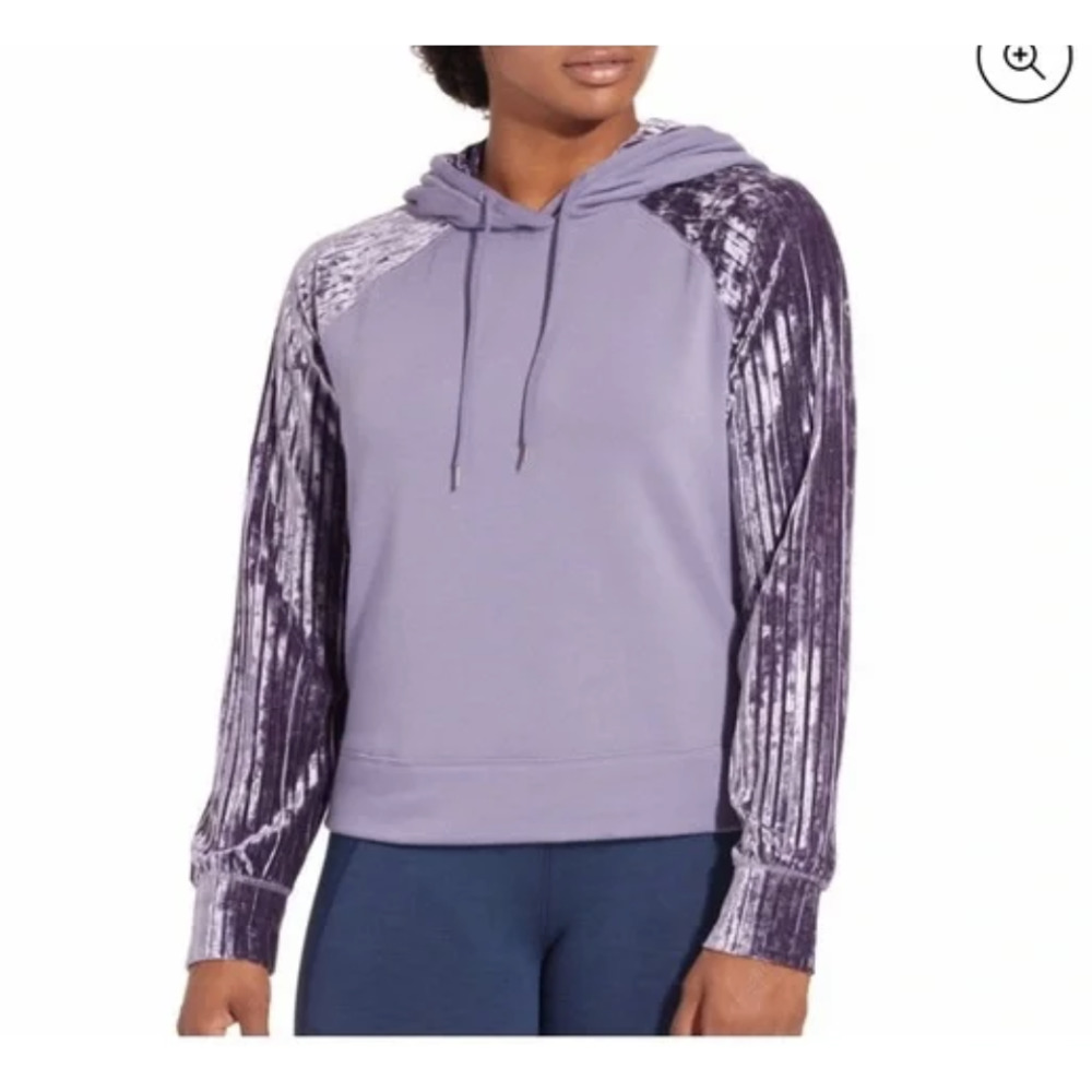 CALIA Carrie Underwood Women’s Effortless Velvet Hoodie in Purple Size Medium